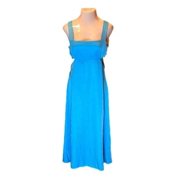 TOPSHOP Fabulous Turquoise Midi Halter Dress Size 10 NWT! - Picture 3 of 7